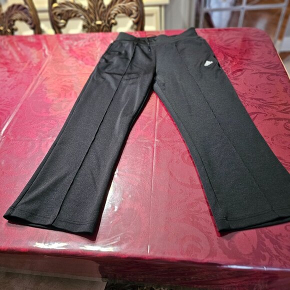 Adidas Womens Wide-Leg Black Jogger Pants Sz M Running Athleisure - Picture 3 of 7